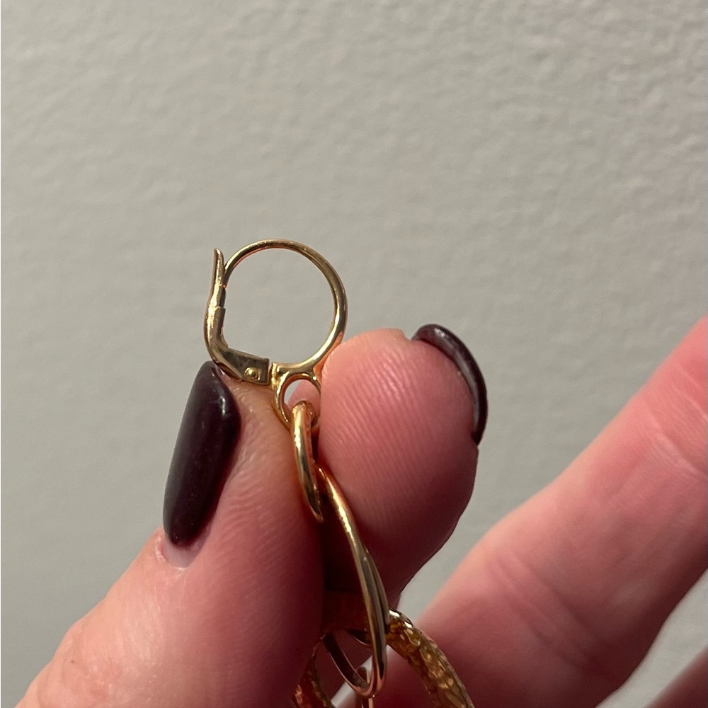 EUC rose gold dangle earrings - Picture 5 of 5